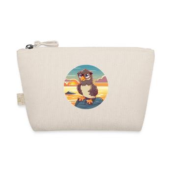 Adler Niedliche Lustige Karikatur Kawaii Buch Strand - Bio-Täschchen - Natur - Vorne