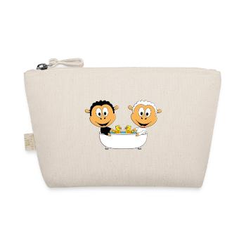 BADEN - BADEWANNE - SCHAFE - SCHAF - LIEBE - LOVE - Bio-Täschchen - Natur - Vorne