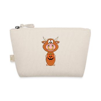 KÜRBIS SCHNITZEN - HALLOWEEN - BULLE - STIER - KUH - Bio-Täschchen - Natur - Vorne
