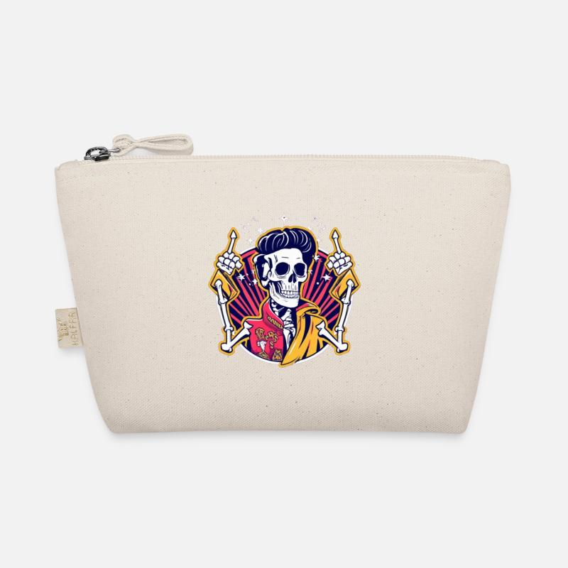 Neon Skull Rockabilly Duel Organic Pouch