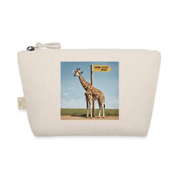 Giraffe Meme ''Mind your Head'' - Printflow - Bio-Täschchen - Natur - Vorne