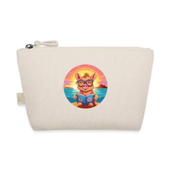 Cochon Mignon Drôle Dessin Animé Kawaii Livre Plage - Trousse biologique - nature - Devant