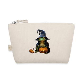 Halloween Frosch - Bio-Täschchen - Natur - Vorne