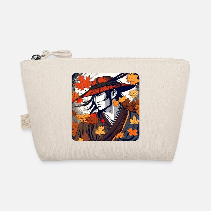 Stolzer Samurai Krieger im Herbst Bio-Täschchen