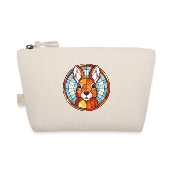 Squirrel Colorful Watercolor Animal Illustration - Organic Pouch - nature - Front
