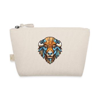 Bison Colorful Watercolor Animal Pet Illustration - Organic Pouch - nature - Front