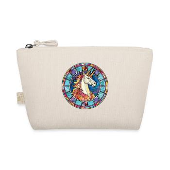 Unicorn Colorful Watercolor Animal Illustration - Organic Pouch - nature - Front