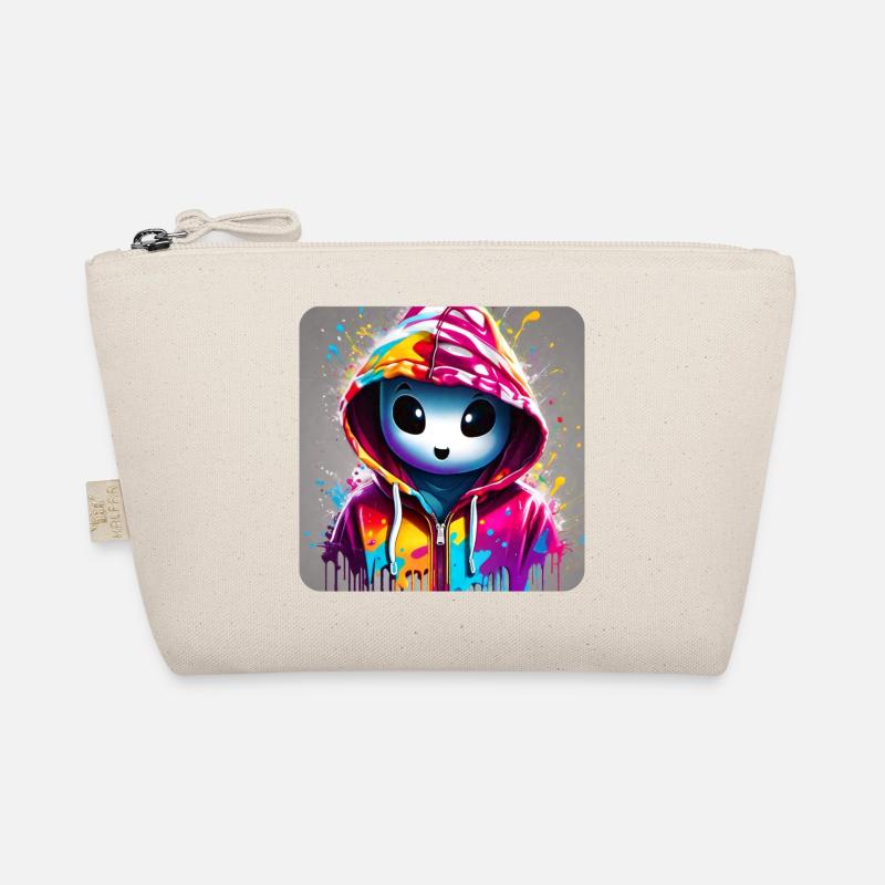 Fantôme mignon dans un sweat à capuche coloré Trousse biologique