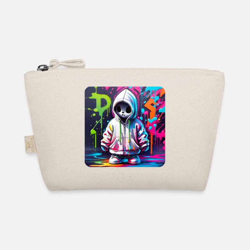 Fantôme effrayant dans le style Graffiti du sweat à capuche XL Trousse biologique