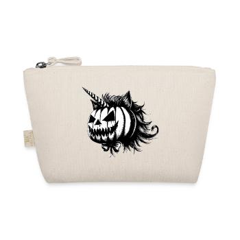Halloween Einhorn Katze - Bio-Täschchen - Natur - Vorne