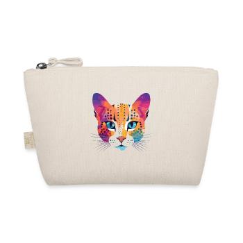Australian Spotted Mist Cat Colorful Watercolor - Organic Pouch - nature - Front