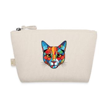 Brasilianische Kurzhaarkatze buntes Aquarell Haustier - Bio-Täschchen - Natur - Vorne