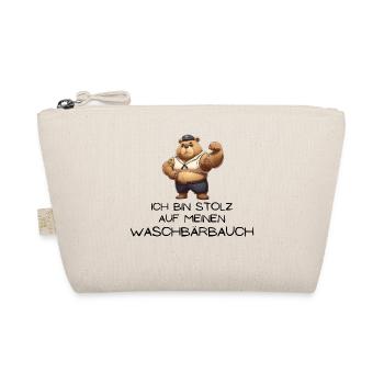 Waschbärbauch statt Waschbrettbauch - Bio-Täschchen - Natur - Vorne