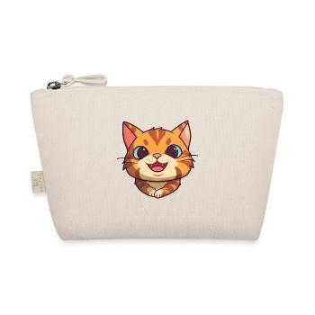 German Rex Cat Cartoon Watercolor Illustration - Organic Pouch - nature - Front