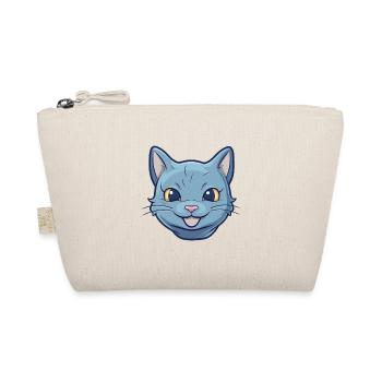 Russische blaue Katze Karikatur Aquarell Illustration - Bio-Täschchen - Natur - Vorne