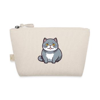 British Fold Shorthair Cat Cartoon Watercolor Art - Organic Pouch - nature - Front
