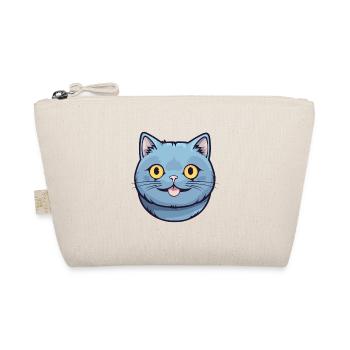 British Shorthair Cat Cartoon Watercolor Clipart - Organic Pouch - nature - Front