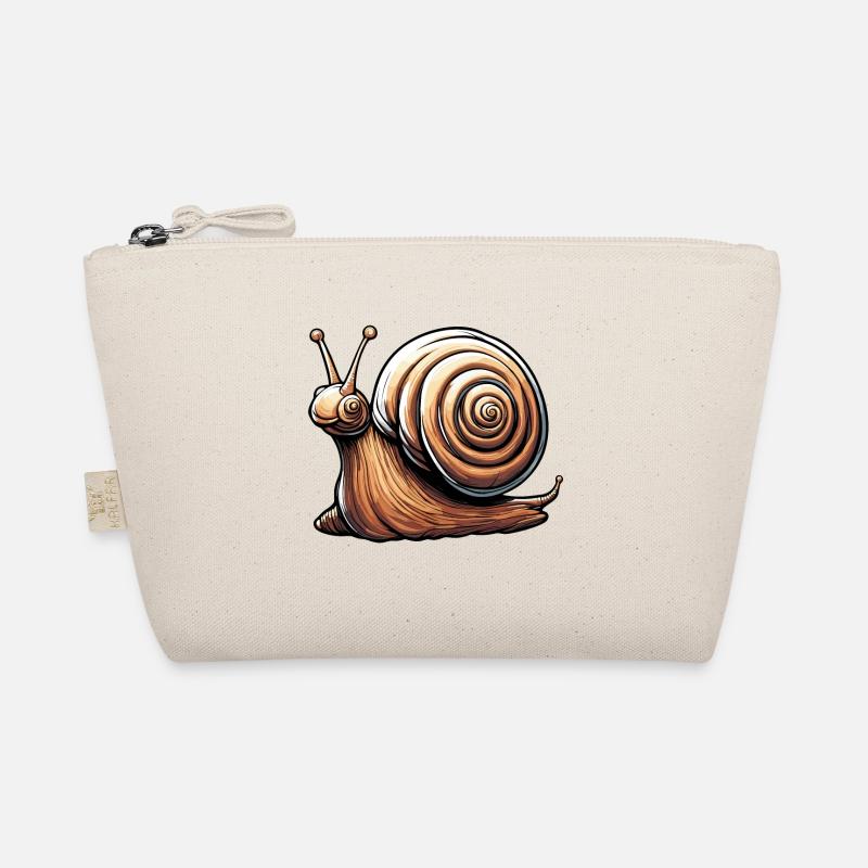 Schnecke / Tier / kriechen / Schleimig / langsam - Bio-Täschchen - Natur