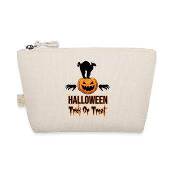 Halloween Cat Pumpkin Trick or Treat - Organic Pouch - nature - Front