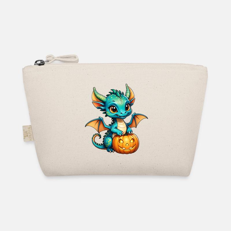Halloween - mignon garçon dragon avec citrouille Trousse biologique