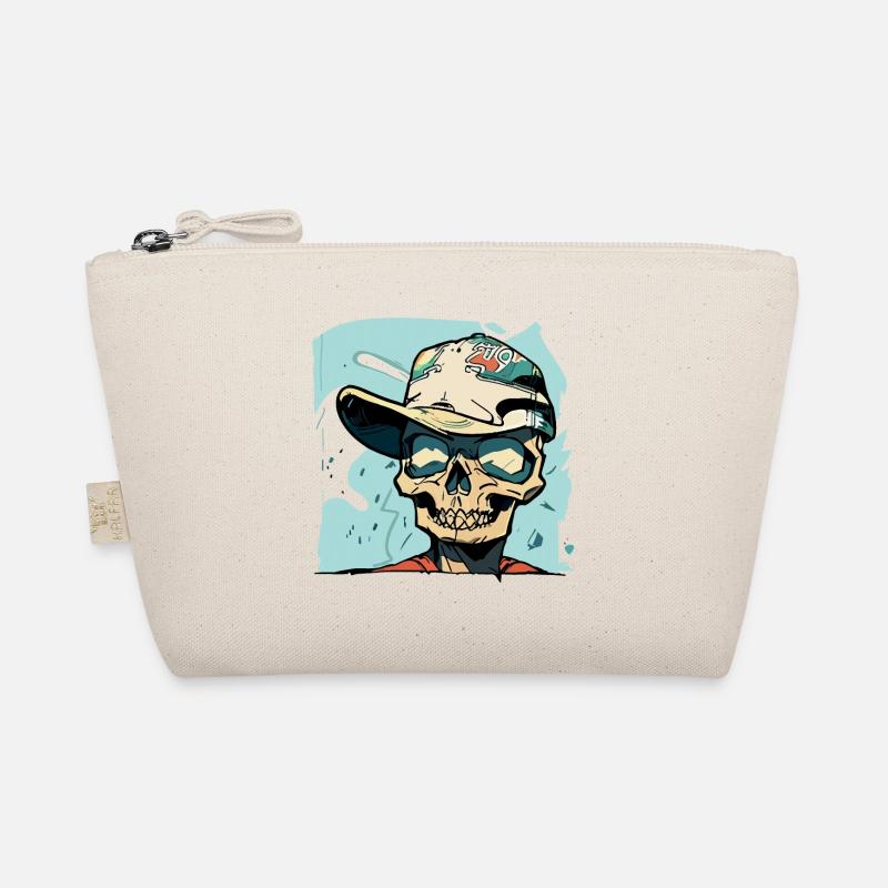 Graffiti Style Skull Organic Pouch