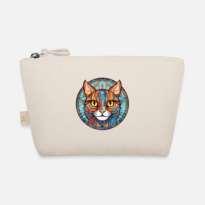 Pixie Bob Katze bunte Aquarell Haustier Illustration Bio-Täschchen