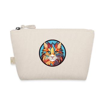 Norwegian Forest Cat Colorful Watercolor Cartoon - Organic Pouch - nature - Front