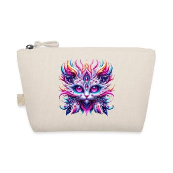 Psychedelic Cat Irrwa - Organic Pouch - nature - Front