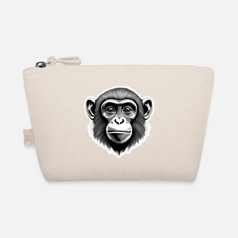 Affe / Tier / Zoo / Schimpanse / Wild / Comic Bio-Täschchen