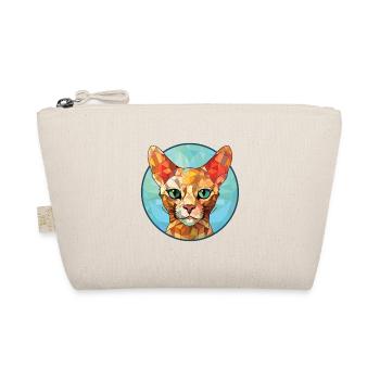 Red Devon Rex Cat Colorful Watercolor Illustration - Organic Pouch - nature - Front