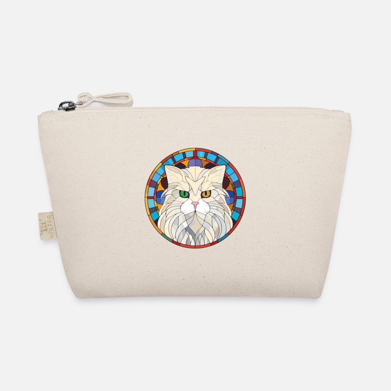 Chat persan à poil long blanc aquarelle colorée Trousse biologique