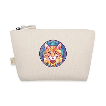 Maine Coon Katze Bunte Aquarell-Illustration - Bio-Täschchen - Natur - Vorne