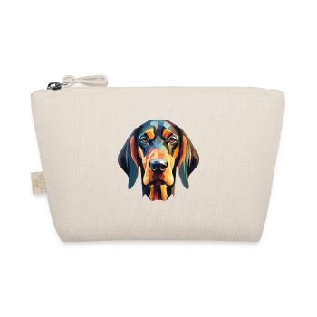 Aquarelle de chien Coonhound noir et Tan américain - Trousse biologique - nature - Devant