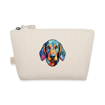 American Blue Gascogne Hund Rasse Aquarell - Bio-Täschchen - Natur - Vorne