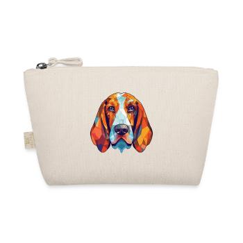 Basset Artesien Normand Dog Breed Watercolor Glass - Organic Pouch - nature - Front