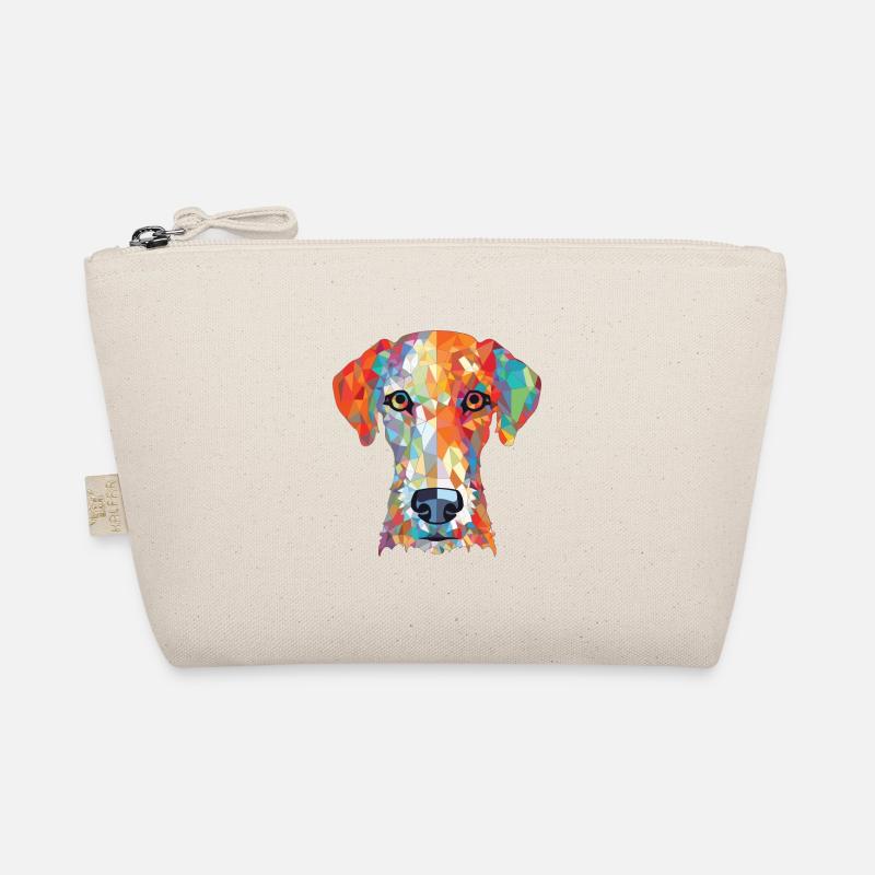 Bedlington Terrier Hunderasse buntes Aquarell Bio-Täschchen