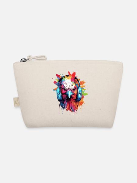 Poulet Coq Avec Casque Musique Poules Poulets - Trousse biologique - nature