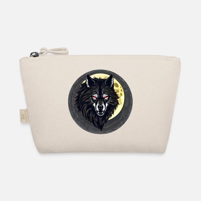 Horror werewolf with red glowing eyes Organic Pouch
