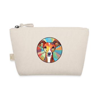 Italienische Windhund-Hunderasse buntes Aquarell - Bio-Täschchen - Natur - Vorne