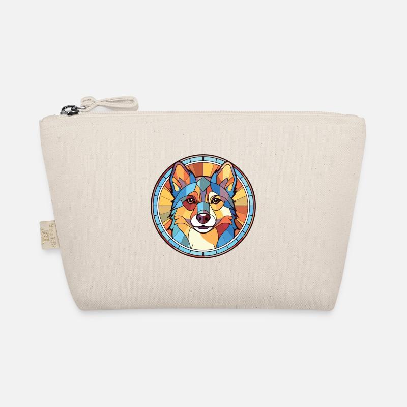 Norwegische Buhund Hunderasse Aquarell Illustration - Bio-Täschchen - Natur