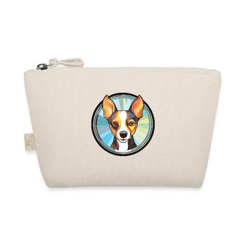 Rat Terrier Dog Breed Watercolor Illustration - Organic Pouch - nature - Front
