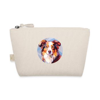 Miniature American Shepherd Dog Breed Watercolor - Organic Pouch - nature - Front