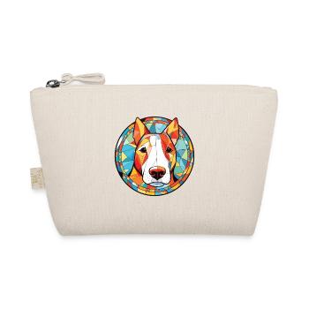 Miniatur Bullterrier Hunderasse Aquarellglas - Bio-Täschchen - Natur - Vorne