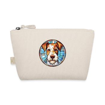 Wire Fox Terrier Dog Breed Watercolor Illustration - Organic Pouch - nature - Front