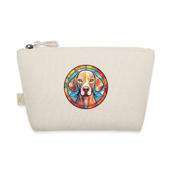 Braque de Weimar race chien aquarelle verre Illustration - Trousse biologique - nature - Devant