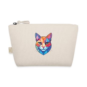 American Shorthair Cat Colorful Watercolor Cartoon - Organic Pouch - nature - Front