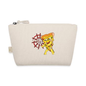 Funny Martial Arts Pizza - Organic Pouch - nature - Front
