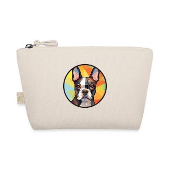 Boston Terrier Hunderasse Aquarell Illustration - Bio-Täschchen - Natur - Vorne