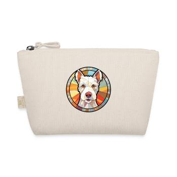 Anglais White Terrier chien race aquarelle verre - Trousse biologique - nature - Devant