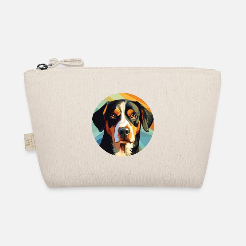 Entlebucher Sennenhund Rasse Buntes Aquarell - Bio-Täschchen - Natur